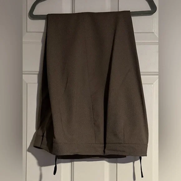 Kasper 2 Piece Tan & Black Print Pant Suit Women Size 14 Business Classic - Picture 5 of 12